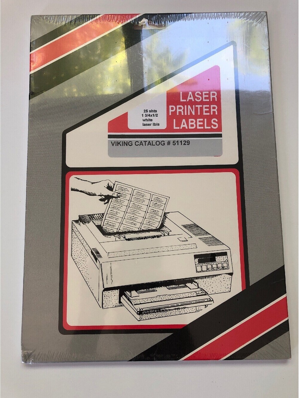Laser Printing Labels 25 Sheets 1.75”x .5” Vikings # 51129
